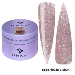 DNKa Builder Gel Vision #0038 -30 ml Żel Budujący UV LED Różowo Złoty Shimmer