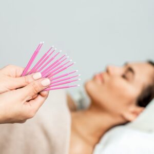Aplikatory Bezwłóknowe do Rzęs Różowe 100 szt – Profesjonalne, Precyzyjne — zdjęcie 3