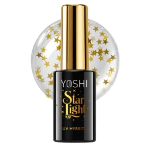 Yoshi Star Light Top – top hybrydowy 10 ml z złotymi gwiazdkami, No Wipe TPO-FREE
