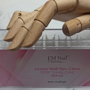 EM Nail Tipsy tunelowe proste - Luxury Nail Tips Clear 504 szt. — zdjęcie 4