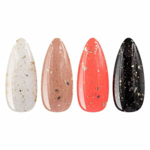 EM Nail Top Coat No Wipe Gold Flakes 6ml- top hybrydowy ze złotymi płatkami — zdjęcie 2