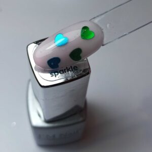 EM Nail Tempered Dry Top Coat Sparkle 6ml – hartowany top z drobinkami TPO-Free — zdjęcie 3