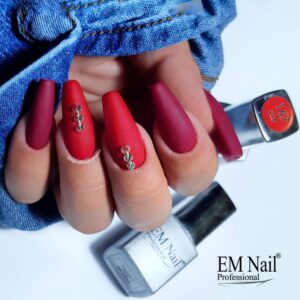 EM Nail Ultra Matte Top Coat No Wipe 6ml – Matowy Top Hybrydowy TPO-Free — zdjęcie 4