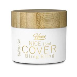 HESSI Żel Budujący NICE COVER Bling Bling 15ml – Naturalny Cover z Drobinką — zdjęcie 1