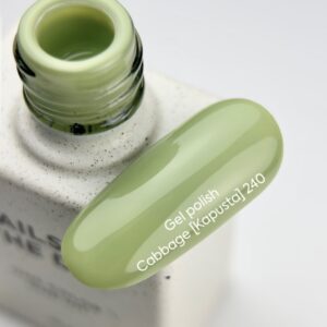 NAILSOFTHEDAY Cabbage 240 – oliwkowo-pistacjowy lakier hybrydowy 10 ml - obrazek 3