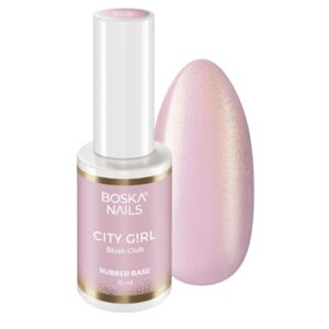 Boska Nails City Girl Rubber Base Blush Club Różowa Baza Kauczukowa z Drobinkami 10 ml