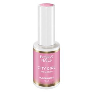 Boska Nails City Girl Rubber Base Shine Mode Soczysta Różowa Baza Kauczukowa Glow 10 ml