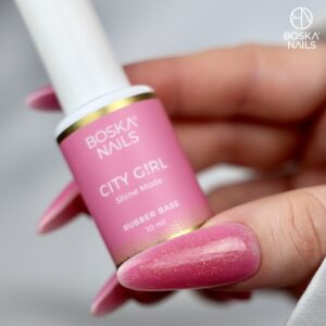 Boska Nails City Girl Rubber Base Shine Mode Soczysta Różowa Baza Kauczukowa Glow 10 ml