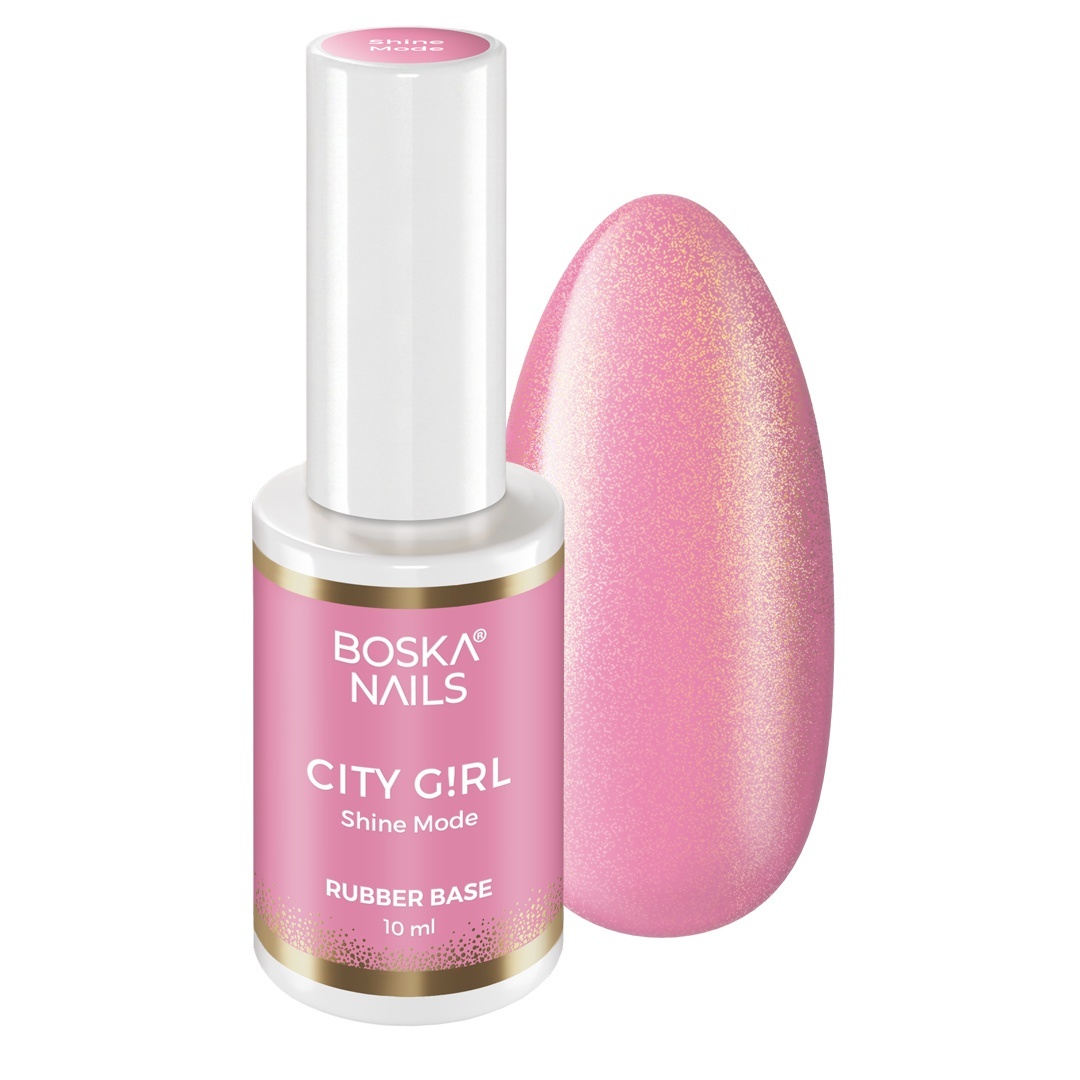 Boska Nails City Girl Rubber Base Shine Mode Soczysta Różowa Baza Kauczukowa Glow 10 ml Boska Nails City Girl Rubber Base Shine Mode Soczysta Różowa Baza Kauczukowa Glow 10 ml
