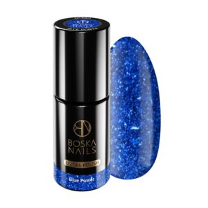 Boska Nails Divine Blue Power 362 - niebieski brokatowy lakier hybrydowy 6 ml
