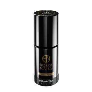 Boska Nails Divine Diffrent Chick 361 - czarny brokatowy lakier hybrydowy 6 ml