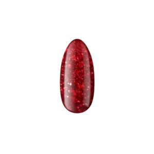 Boska Nails Divine Red Rain 366 - czerwony brokatowy lakier hybrydowy 6 ml