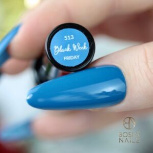 Boska Nails Lakier Hybrydowy Black Week Friday 513 6 ml – ciemny lazur