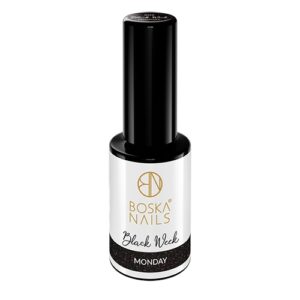 Boska Nails Lakier Hybrydowy Black Week Monday 509 6 ml – czarny z różowym shimmerem