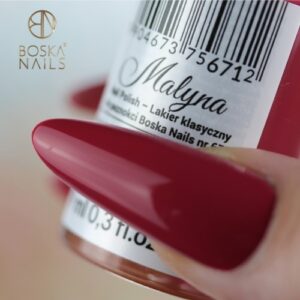 Boska Nails Lakier Klasyczny do Paznokci Malyna nr 671 Czerwono-Bordowy 9 ml