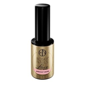 Boska Nails Luxe Base Apricot Wow – Kauczukowa Baza Hybrydowa z Drobinkami 10 ml
