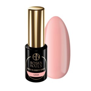 Boska Nails Pro Rubber Base Livia Baza Kauczukowa Cover Pink 6 ml