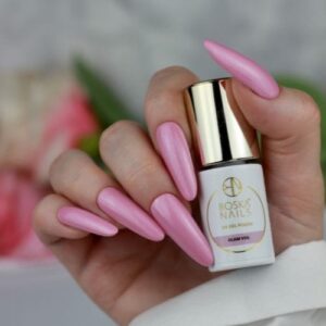 Boska Nails Say Yes Glam Veil No. 416 – Różowy Lakier Hybrydowy z Drobinkami 6 ml