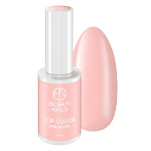 Boska Nails Top Color Apri Gloss No Wipe – Brzoskwiniowy Top Hybrydowy 10 ml