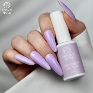 Boska Nails Top Color Lilac Gloss No Wipe – Liliowy Top Hybrydowy 10 ml