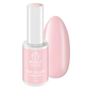 Boska Nails Top Color Lumi Gloss No Wipe – Różowy Top Hybrydowy 10 ml