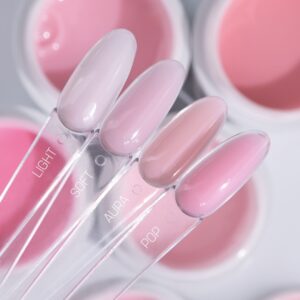 PB Nails Nano Shape Aura Pastelowo-Różowy Żel Budujący Samopoziomujący 15 g