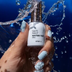 Saute Nails Zestaw Water Top Step 1 + Step 2 Efekt Kropli 3D 2x8 ml