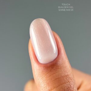 TOUCH Builder Gel Shine Mix 01 Biały Żel Budujący z Drobinką 15 ml