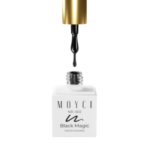 Moyci 002 Black Magic 6 ml – Czarny Lakier Hybrydowy - obrazek 3