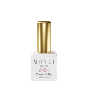 Moyci 201 Cover Milky 6 ml – Mleczny Półtransparentny Lakier Hybrydowy - obrazek 3