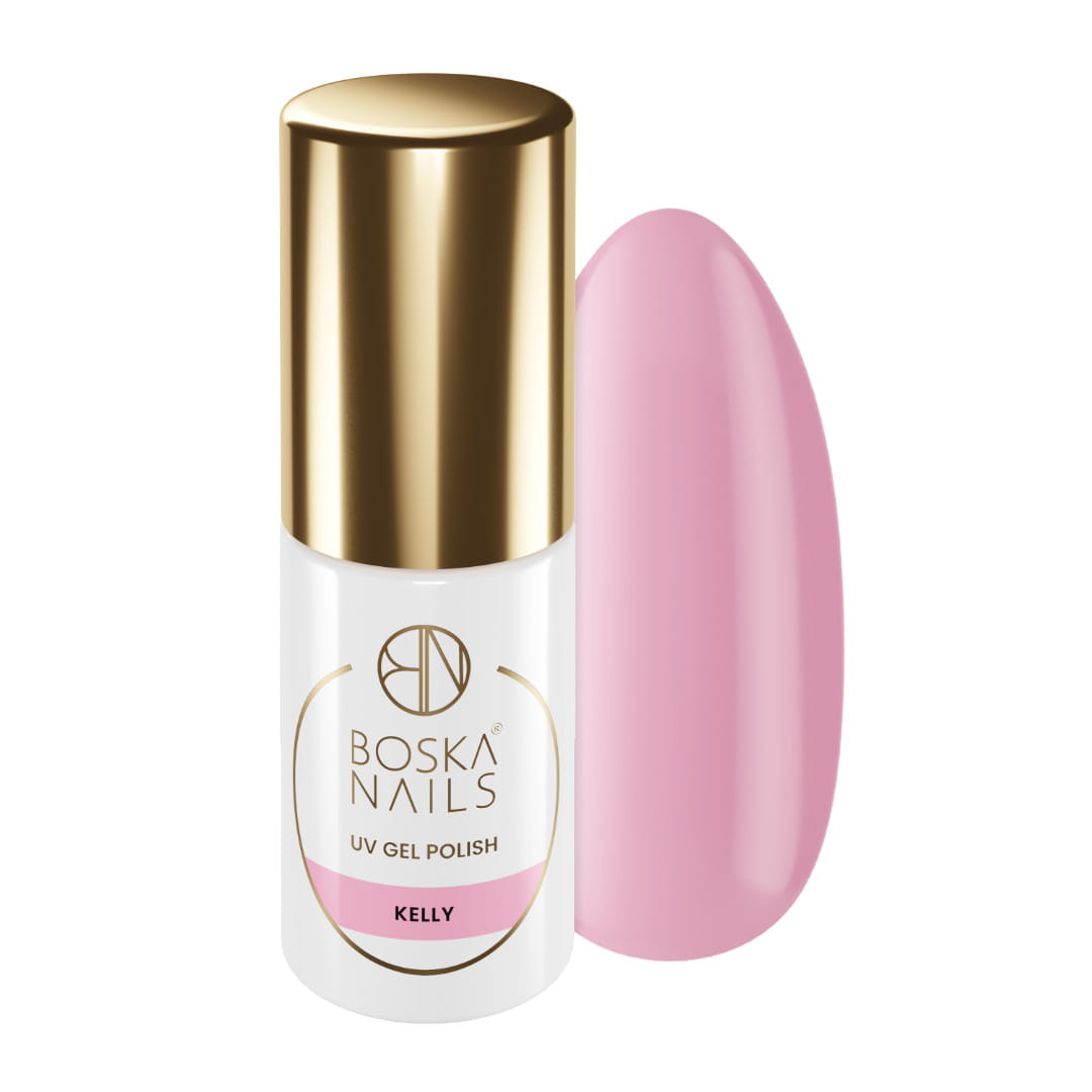 484_Nudlove_Kelly_ZESTAW_1080px-kopia Boska Nails Lakier Hybrydowy NUDlove Kelly 484 6 ml – Pastelowy Róż Nude - obrazek 1