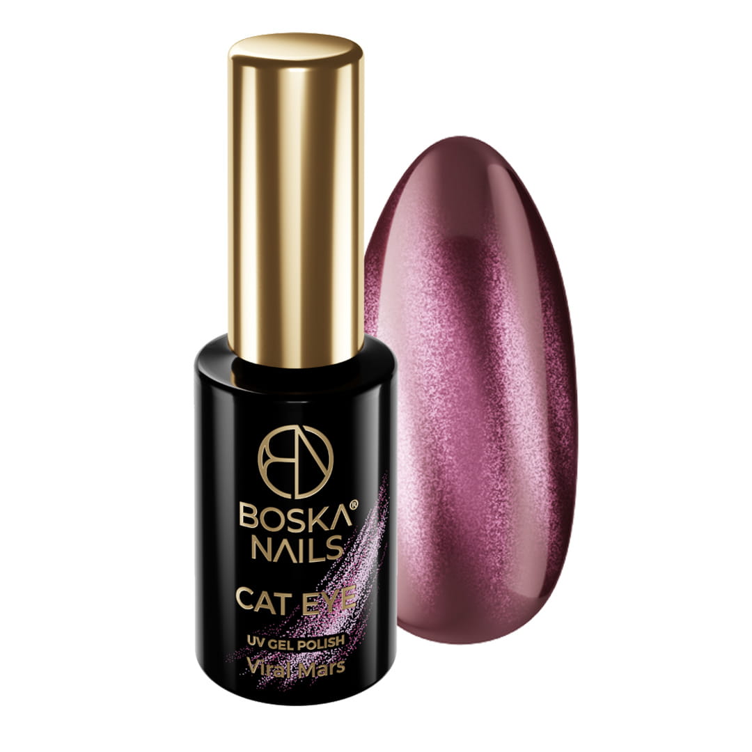 496-para_CAT-EYE_Mars-kopia Boska Nails Lakier Hybrydowy Cat Eye Viral Mars 496 6 ml – Różowy Efekt Kociego Oka - obrazek 1