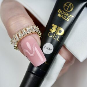 Boska Nails Gel 3D Clear 8 ml – Przezroczysty Żel do Zdobień 3D - obrazek 5