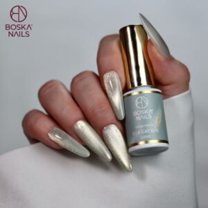 Boska Nails Lakier Hybrydowy Cat Eye Silk Lirio 501 6 ml – Szary Cat Eye - obrazek 5