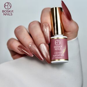 Boska Nails Lakier Hybrydowy Cat Eye Silk Freesia 505 6 ml – Róż Cat Eye - obrazek 5