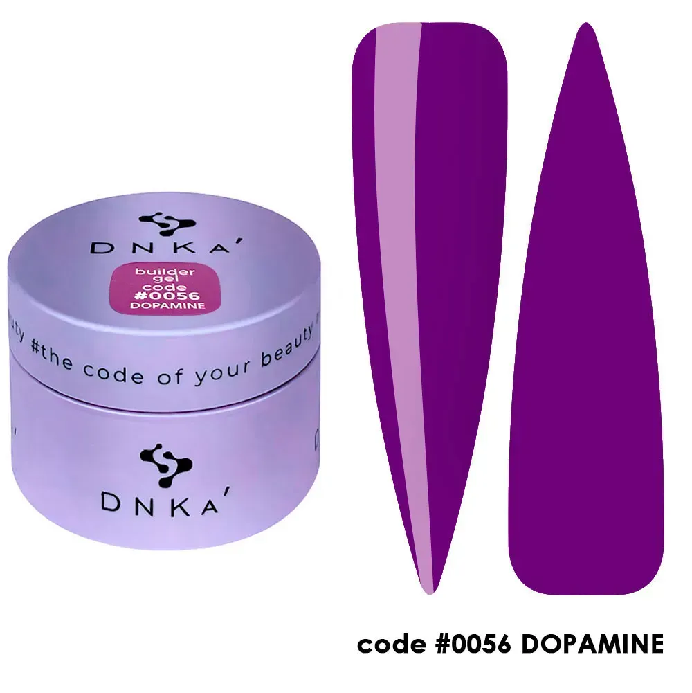 60691281388568 DNKa' Builder Gel Dopamine #0056 15 ml – fioletowy żel budujący UV LED - obrazek 1
