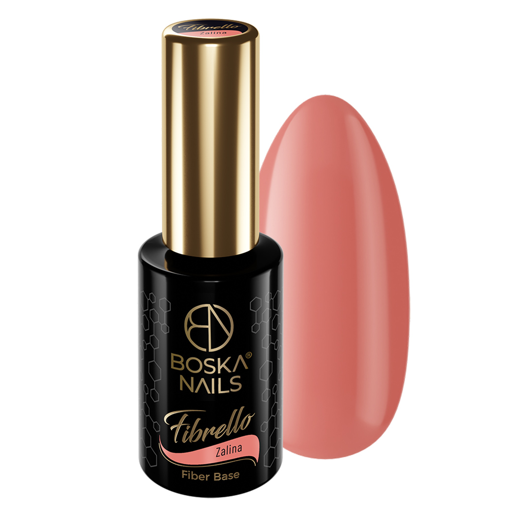 763-_Fibrello_para-kopia Boska Nails Fiber Base Fibrello Zalina 10 ml – Różowa Baza z Włóknem Szklanym - obrazek 1