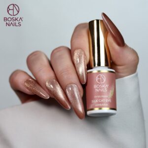 Boska Nails Lakier Hybrydowy Cat Eye Silk Ambaria 506 6 ml – Nude Róż Cat Eye - obrazek 5
