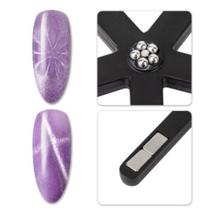 MollyNails Magnetyzer Gwiazdka 6w1 Cat Eye Czarny do Kociego Oka - obrazek 5