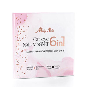 MollyNails Magnetyzer Gwiazdka 6w1 Cat Eye Czarny do Kociego Oka - obrazek 4