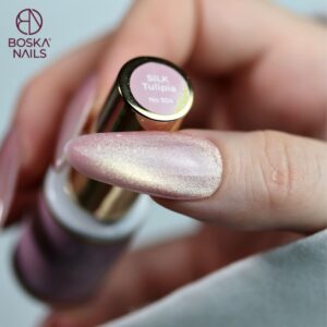 Boska Nails Lakier Hybrydowy Cat Eye Silk Tulipia 504 6 ml – Jedwabisty Róż - obrazek 4