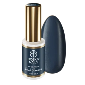 Boska Nails DARK ROMANCE Dark Eden 770 – Lakier Hybrydowy Ciemny Morski z Drobinkami 6 ml