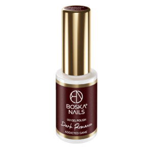 Boska Nails DARK ROMANCE Addicted Game 771 – Lakier Hybrydowy Ciemne Bordo z Drobinkami 6 ml - obrazek 4