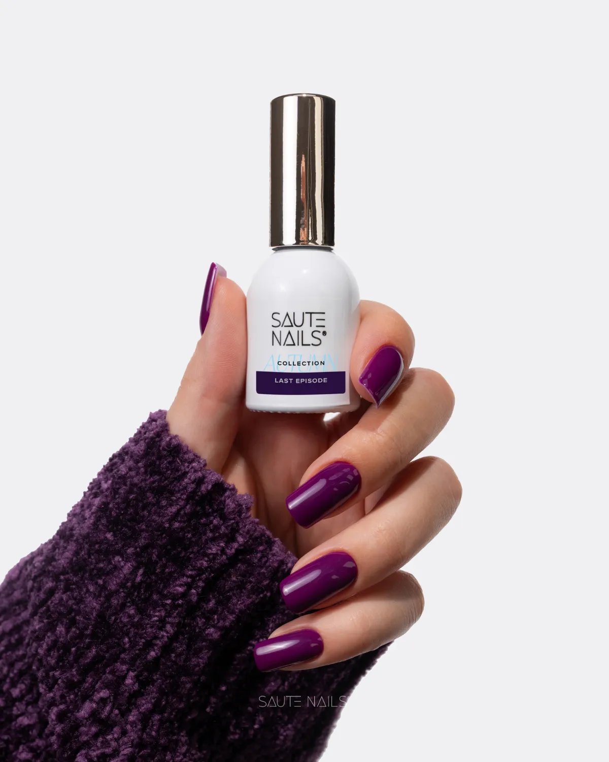 Saute Nails Last Episode 8ml – Ciemny Śliwkowy Lakier Hybrydowy Autumn Society - obrazek 2