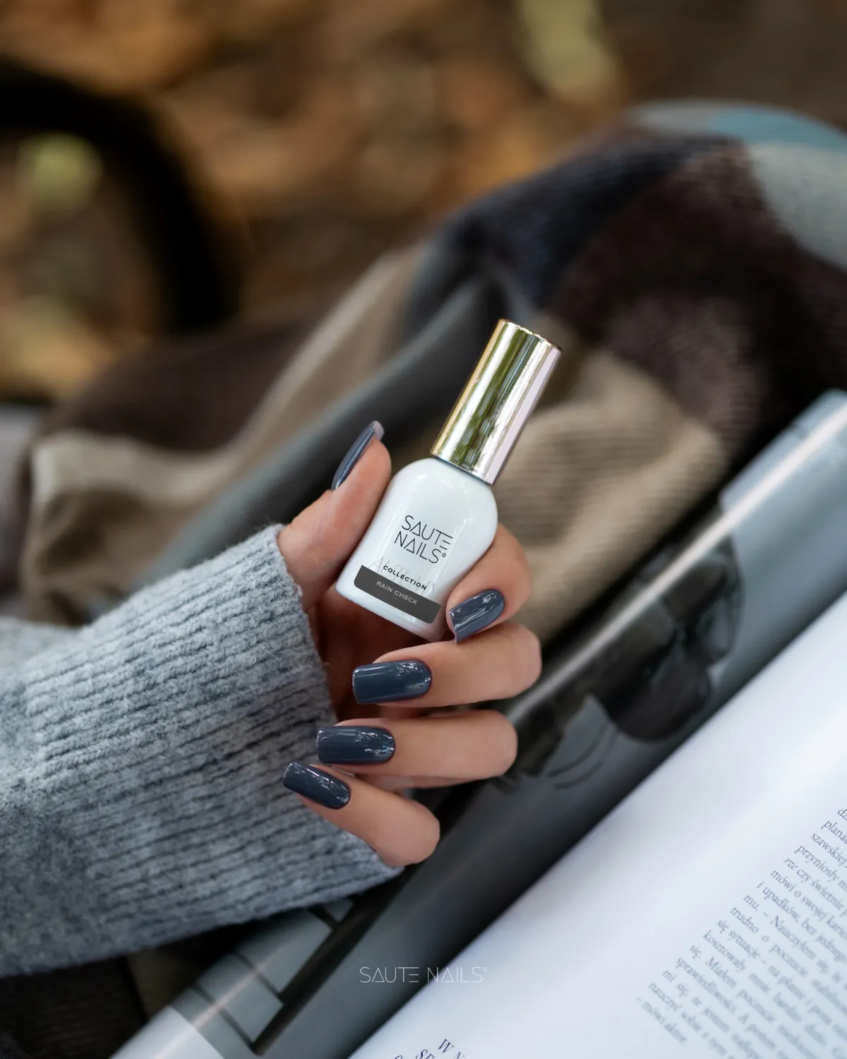 Saute Nails Rain Check 8ml – Szary Lakier Hybrydowy Autumn Society Edycja Limitowana - obrazek 4