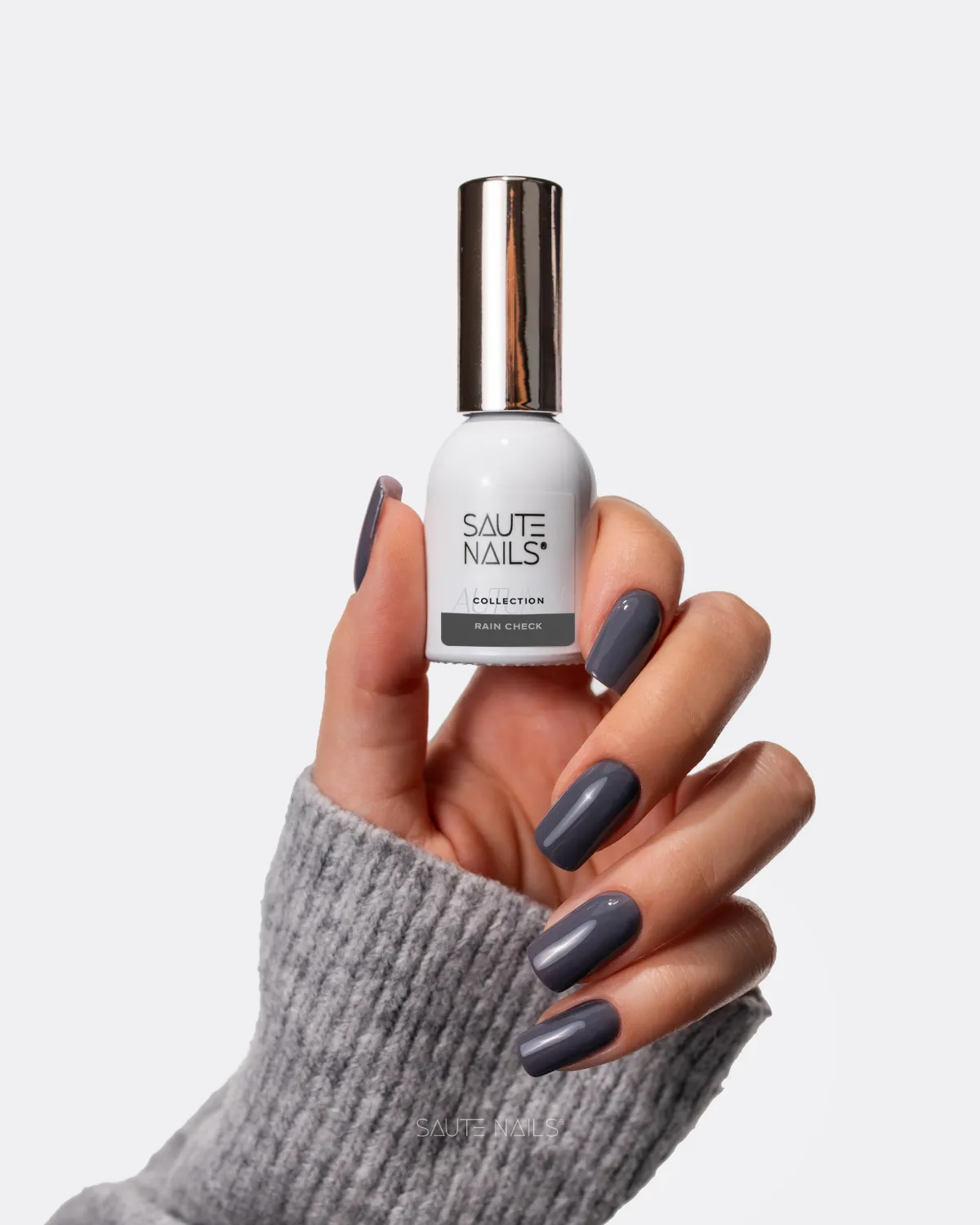 Saute Nails Rain Check 8ml – Szary Lakier Hybrydowy Autumn Society Edycja Limitowana - obrazek 2