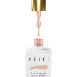 Moyci Sparkling Base GLITZ&GLAMOUR 6 ml – Błyszcząca Baza Hybrydowa z Drobinkami