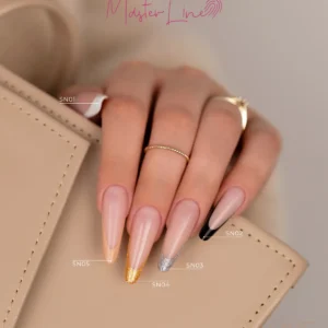 Saute Nails Master Line SN04 5g – Żel do Zdobień Złoty z Drobinkami Bez Dyspersji - obrazek 5