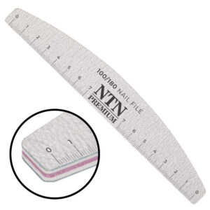 NTN Premium Pilnik do Paznokci Łódka Zebra 100/180 z Linijką – 10 szt.