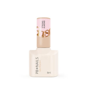 PB Nails Baza hybrydowa Strong Almond Base 8ml – brzoskwiniowa baza z różowymi podtonami